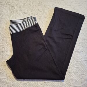 Lauren Active Ralph Lauren Medium black yoga style pants striped waist band